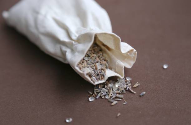 istock Handmade cloth bag and lavender seeds with bath salt 1192308567