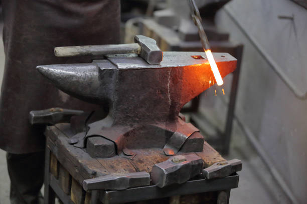 istock The process of manufacturing a craft product in a forge 1192311843