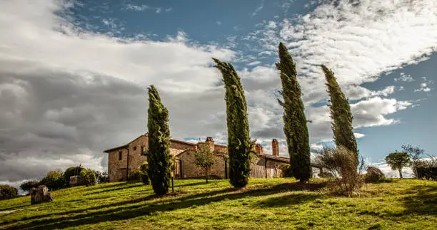 Photo of Tuscany Typical Picturesque Country houses  Pienza Italy
