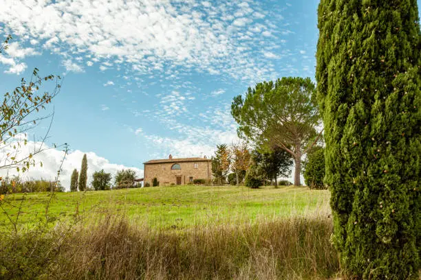 Photo of Tuscany Typical Picturesque Country houses  Pienza Italy