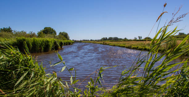 istock Windy view over a waterway in Dutch polder 1192316357