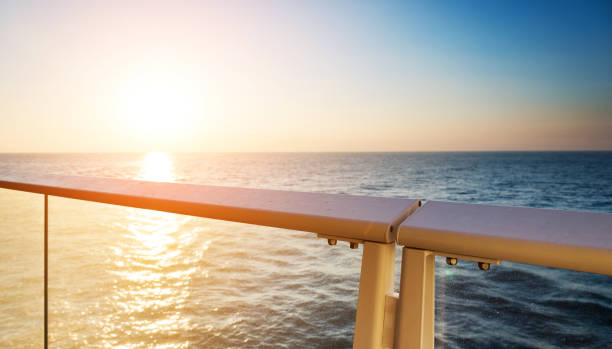istock Cruise ship railing and sea 1192316431