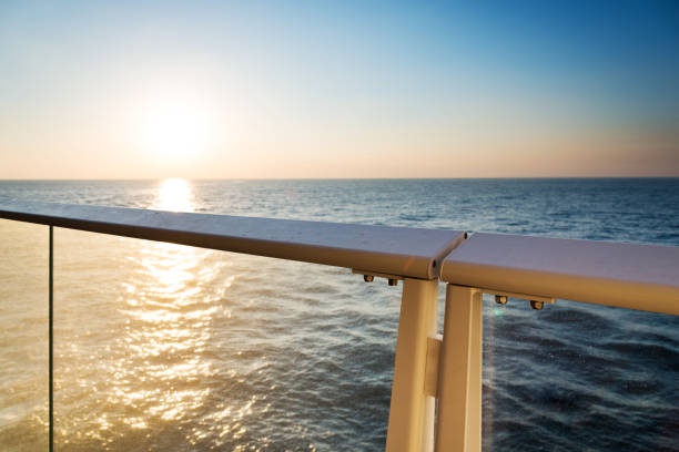 istock Cruise ship railing and sea 1192318556