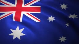 Australia Flag Is Waving 3d Animation Symbol Of Australian National On  Fabric Cloth 3d Rendering In Full Perspective Stock Video - Download Video  Clip Now - iStock