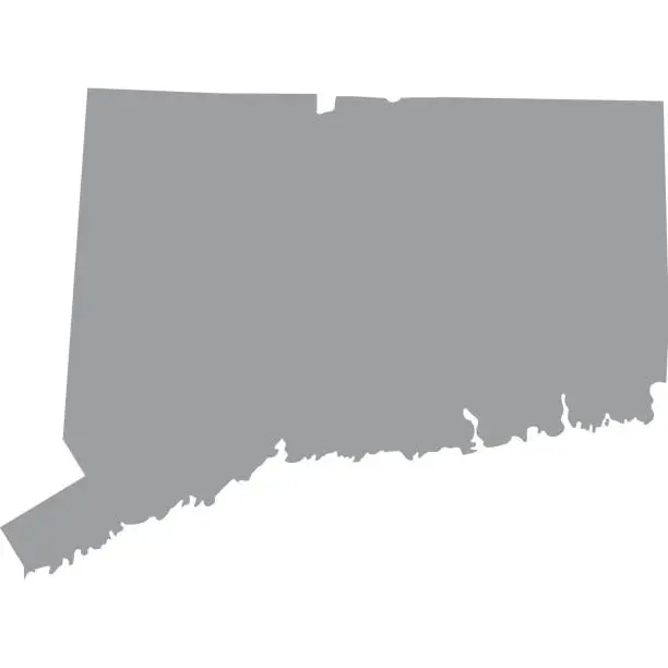 Vector illustration of U.S. state of Connecticut