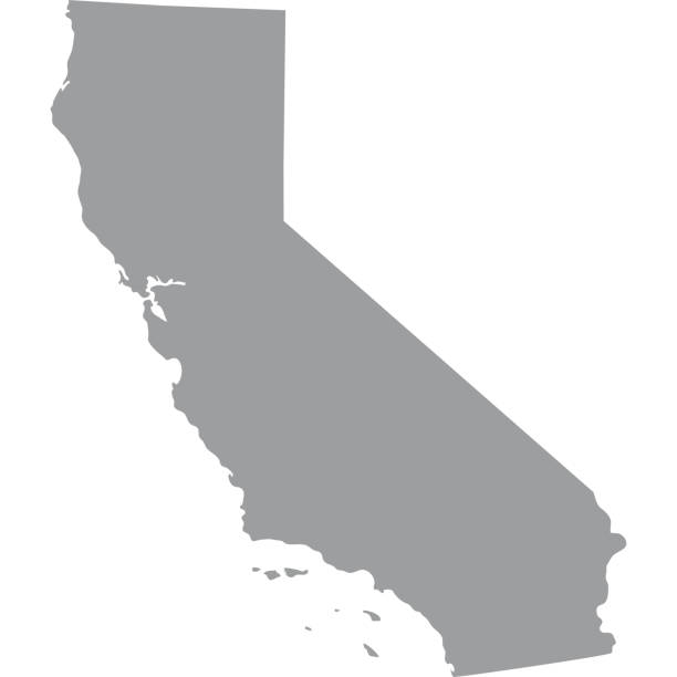 U.S. state of California map of the U.S. state of California map clipart stock illustrations