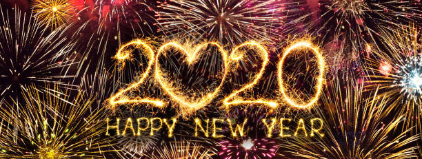 istock Beautiful Greeting card Happy New Year 2020 1192330012