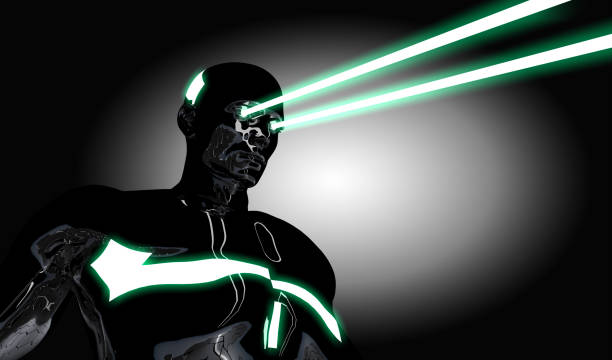 istock Laser Eyed Dark Hero in The Night 1192333498