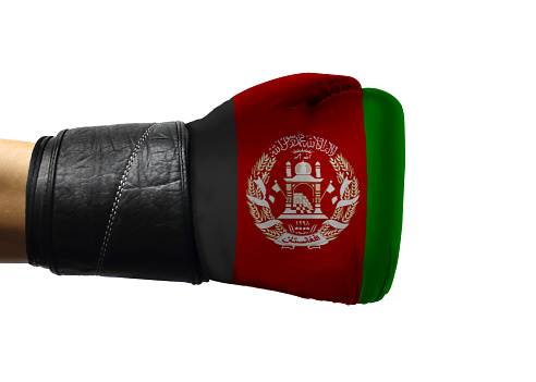 afghanistan flag and punching