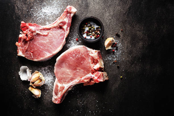 istock Raw meat steaks with ingredients 1192340591