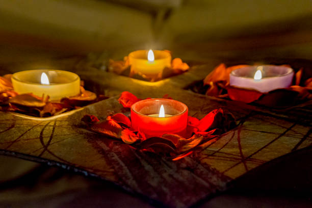istock warm atmosphere with candles 1192343412
