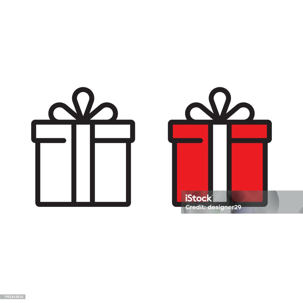 Gift Box Icon Vector Design. - Royalty-free Prenda arte vetorial