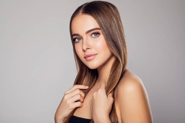 istock Beautiful woman with natural soft make-up 1192348544