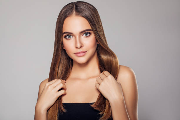 istock Beautiful woman with natural soft make-up 1192348569