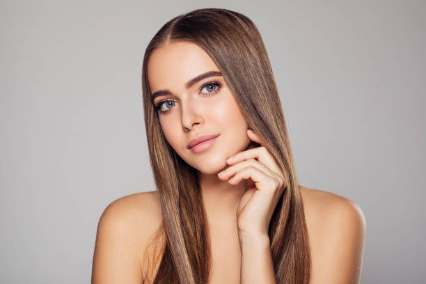 istock Beautiful woman with natural soft make-up 1192348773