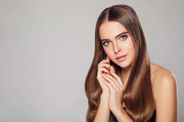 istock Beautiful woman with natural soft make-up 1192350351