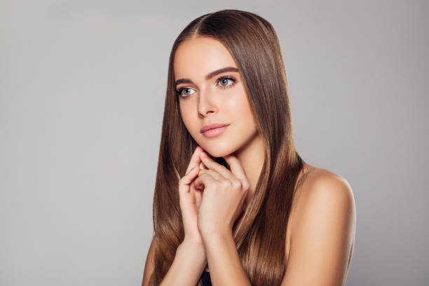 istock Beautiful woman with natural soft make-up 1192350890
