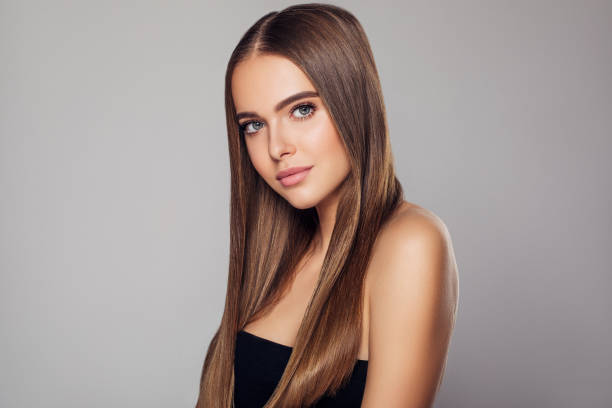 istock Beautiful woman with natural soft make-up 1192351434