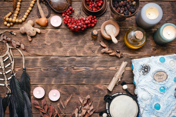 istock Witchcraft. Shaman table. Witch doctor. 1192351489
