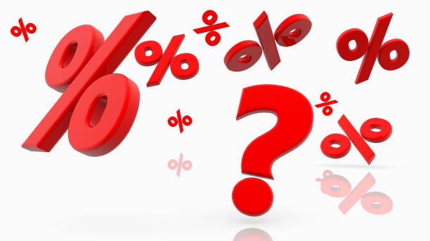 istock Flying question mark and percentage signs 1192352633