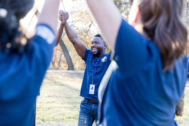 istock Cheerful group of volunteers 1192366479