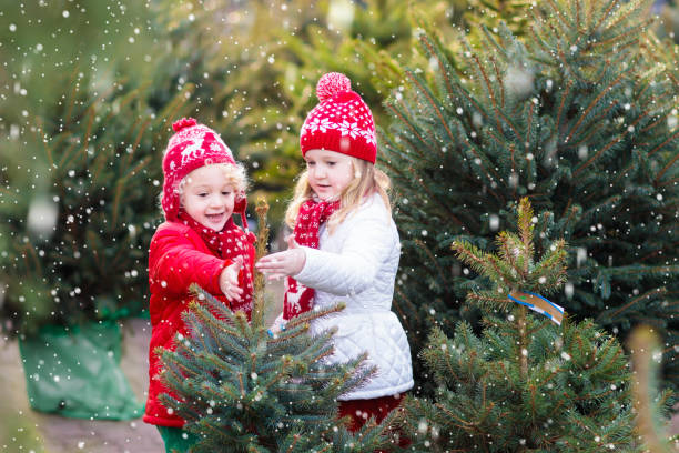 istock Kids buying Christmas tree 1192366816