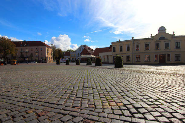 Empty square in the center of Klaipeda