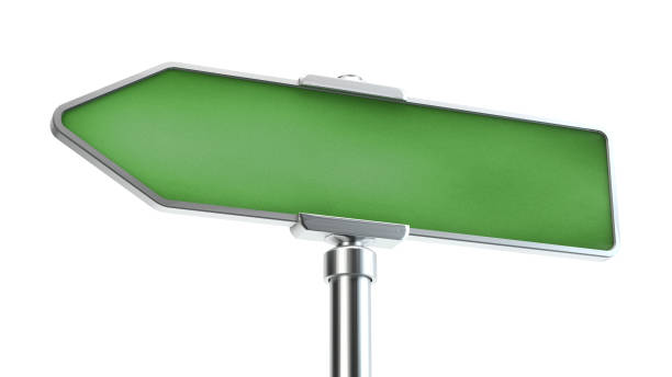 istock Road sign - green arrow v2 1192368541