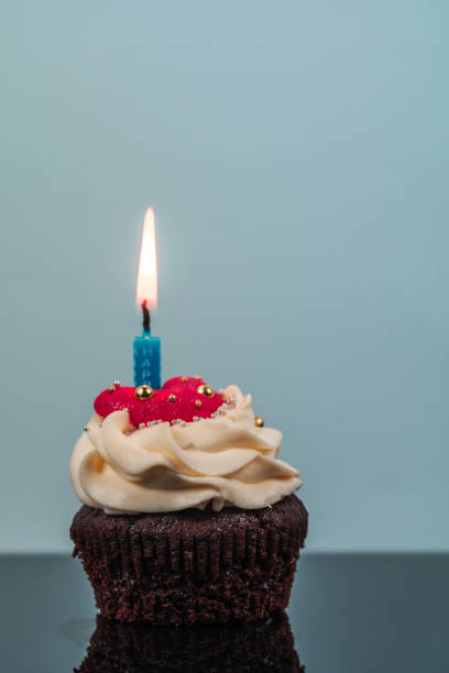 istock Birthday cupcake. Cupcakes for Valentine's Day. Love cupcakes with love. 1192377310