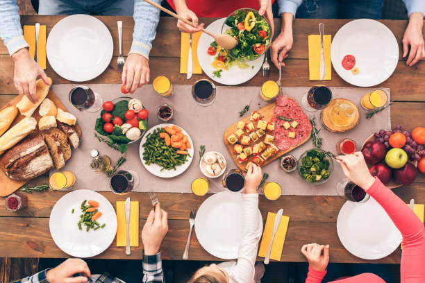 istock Big great family start lunch or dinner 1192383737