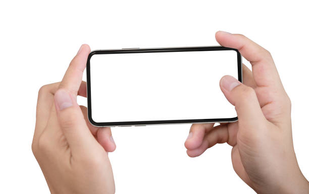 istock Smartphone in female hands taking photo isolated on white background 1192384446