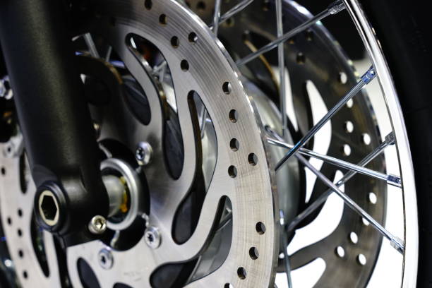 istock Disk brakes close up on motorcycle 1192386053