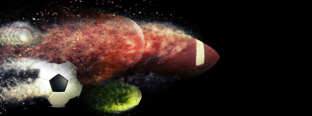 Multiple abstract sports balls