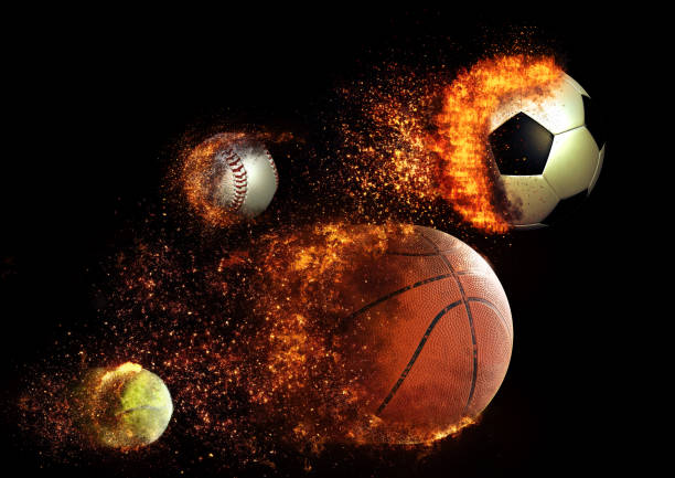 Multiple abstract sports balls