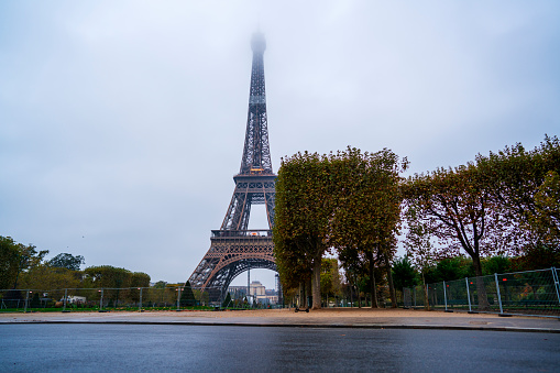 Beautiful view of illuminate light Eiffel tower