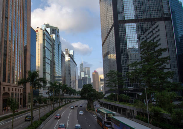 Buildings along Gloucester Road, Hong Kong looking toward Admiralty.
