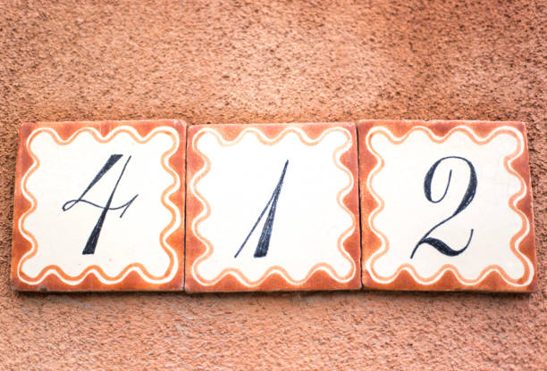 istock Colorful Ceramic Number 412 Street Address Tile 1192391263