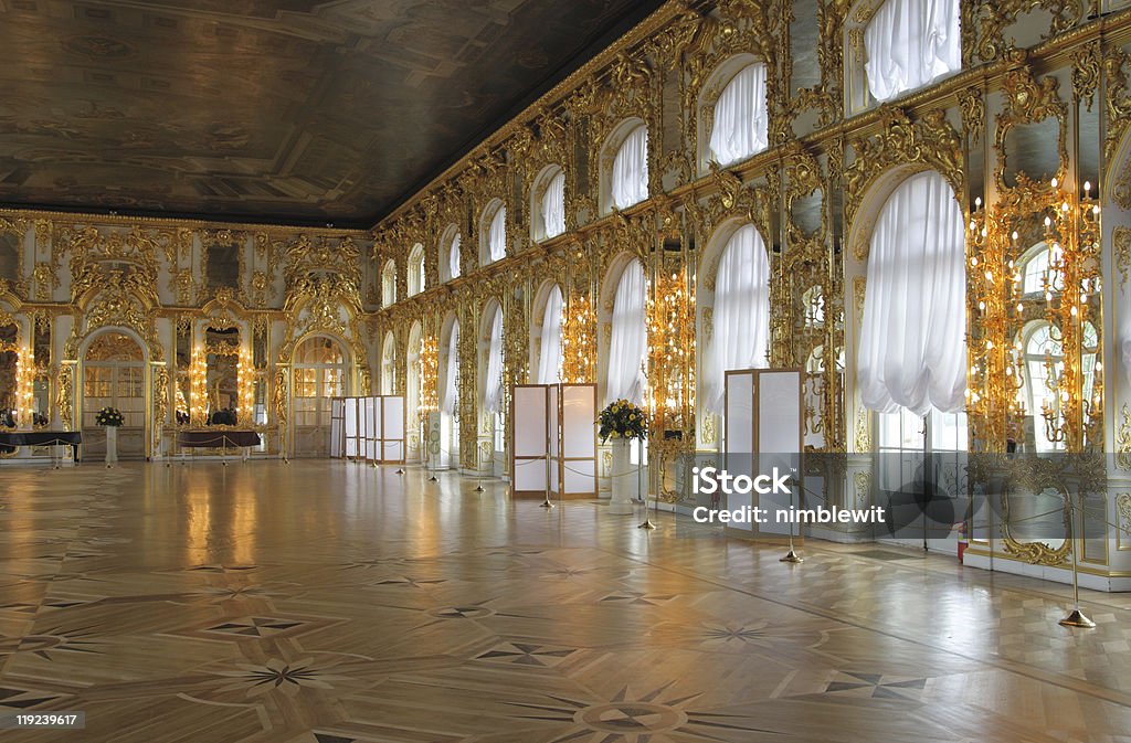 Palácio de Catarina hall, Tsarskoe Selo (Pushkin), Rússia. - Foto de stock de Palácio royalty-free