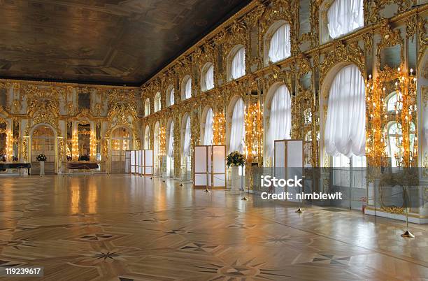 Foto de Palácio De Catarina Hall Tsarskoe Selo Rússia e mais fotos de stock de Palácio