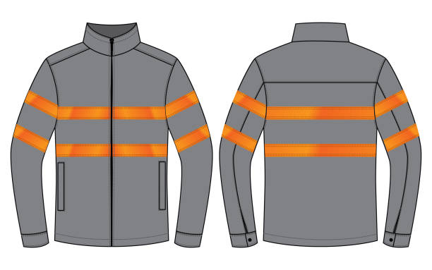 Gray Jacket Design Vector With Double 
