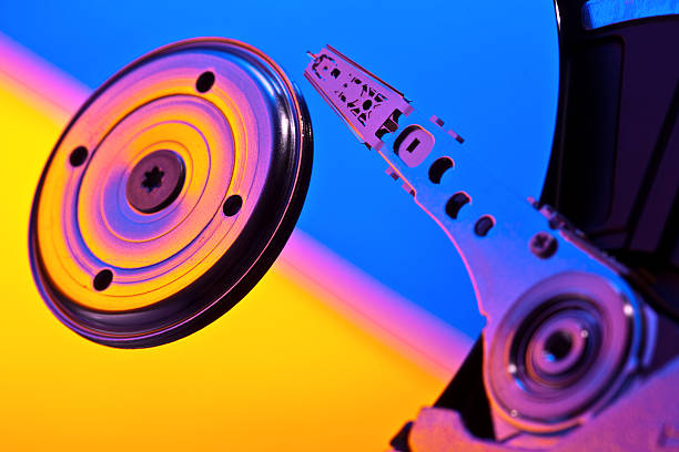 Hard disk inside stock photo