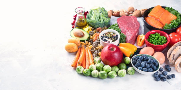 istock Balanced diet food background. 1192417145