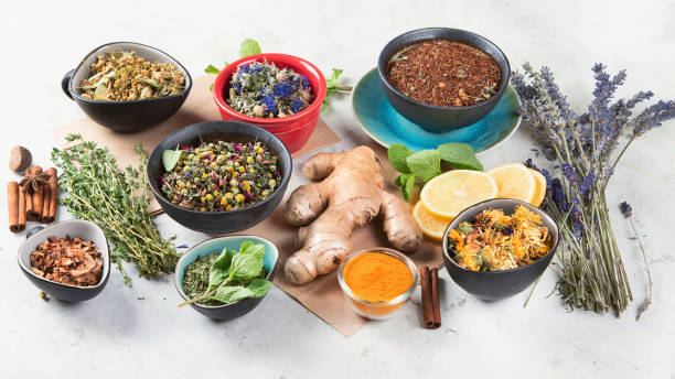 istock Different kinds of herbal tea. 1192417167