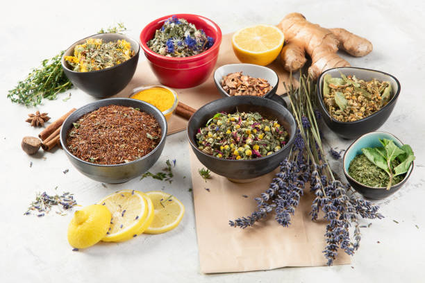 istock Different kinds of herbal tea. 1192417187
