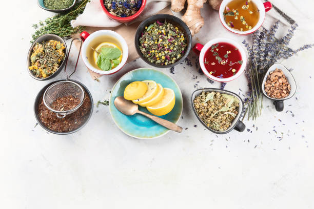 istock Different kinds of herbal tea. 1192417254