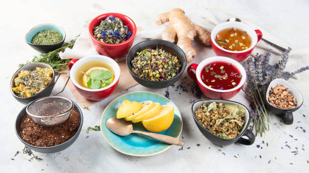 istock Different kinds of herbal tea. 1192417274