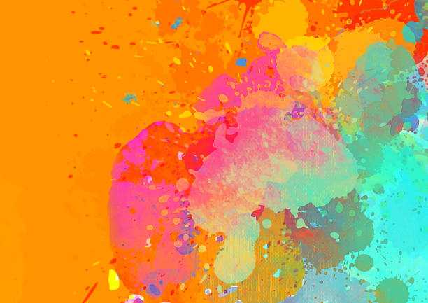 istock Background painted with colorful paint 1192423163