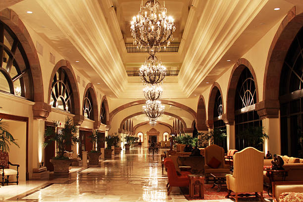 lobby do hotel - fotografia de stock