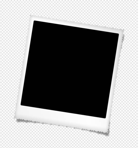 ilustrações de stock, clip art, desenhos animados e ícones de vector blank old picture frame textured isolated on white background - instant print transfer audio