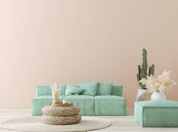 istock Mexican style interior background, wall mock up 1192448413